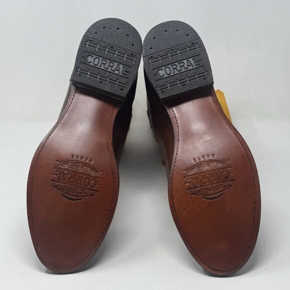 Corral A4068 Cowboy Roper Boots Mens 11.5 EE Brown Cow Leather Mid Calf Western - Picture 13 of 15